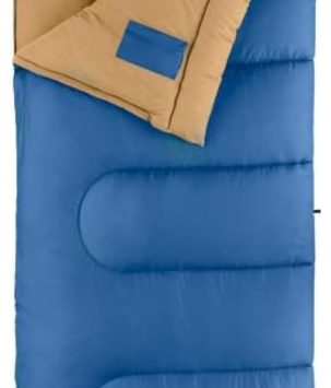 Coleman Brazos 20/30°F Adult Cool-Weather Sleeping Bag with No-Snag Zipper & Stuff Sack, Machine Washable