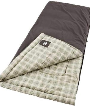 Heritage Big & Tall Cold-Weather Sleeping Bag - 10F Camping for Adults, Comfortable & Warm Flannel for Outdoor Use, Fits Adults up to 6ft 7in Tall